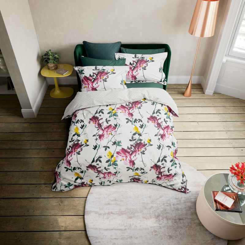 Citrus Bloom Cotton Bedding by Ted Baker in Linen