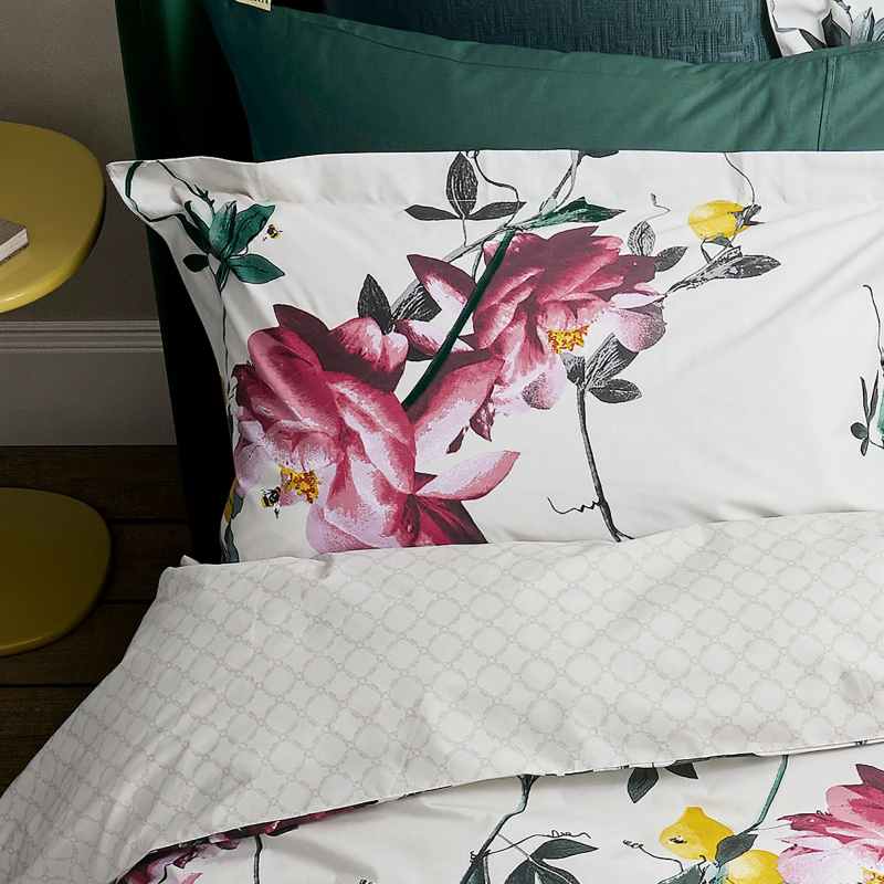 Citrus Bloom Cotton Bedding by Ted Baker in Linen
