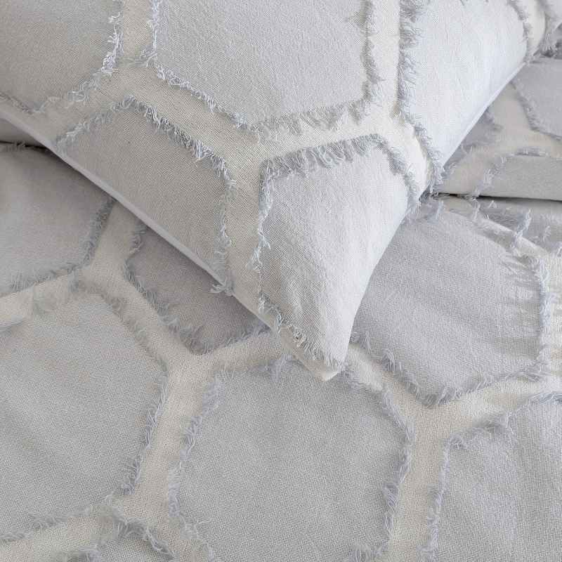 Clipped Honeycomb Cotton Bedding by Peri Home in Grey