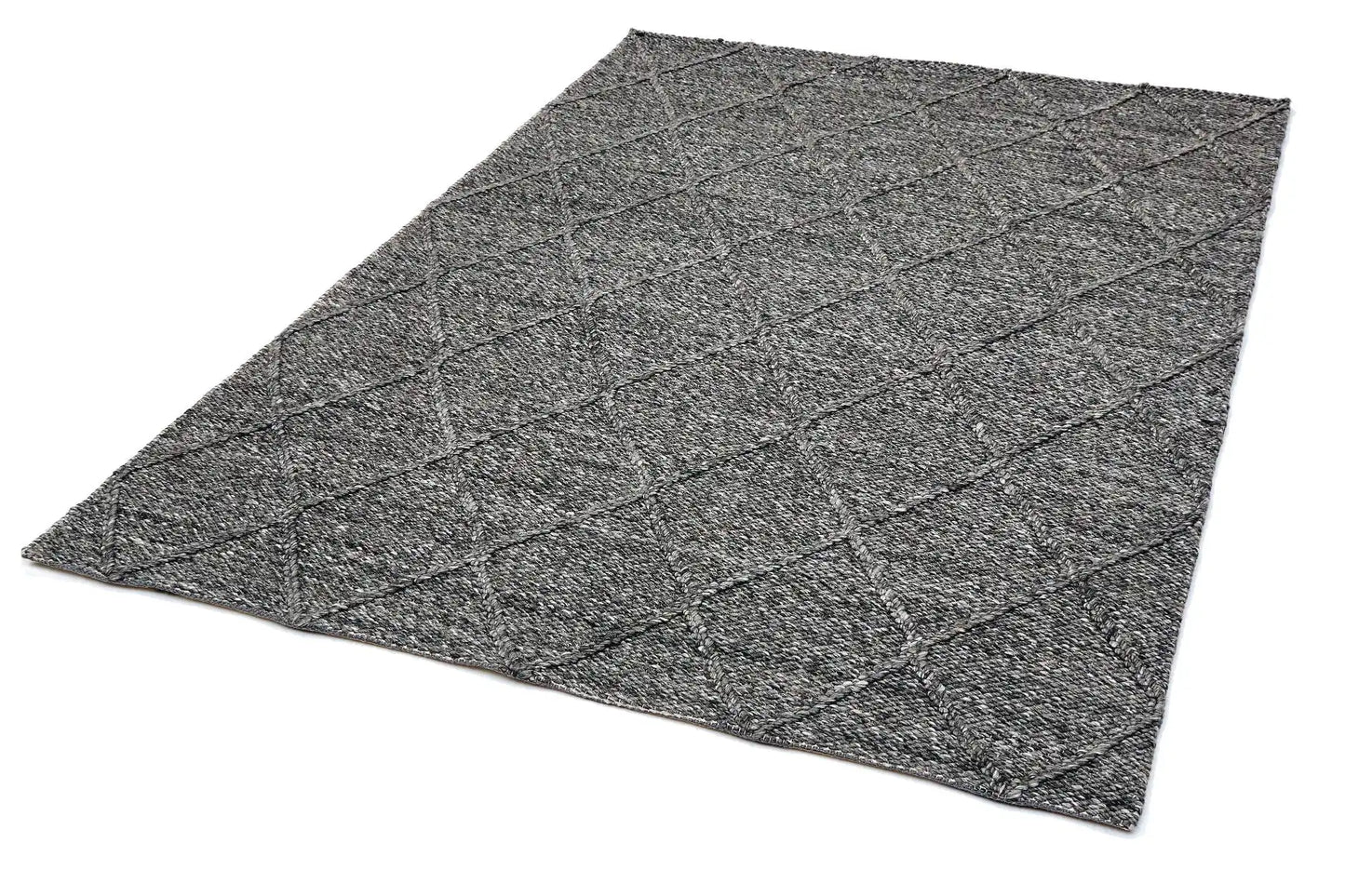 Asiatic coast diamond cd01 charcoal Grey Living Room Wool Rug.