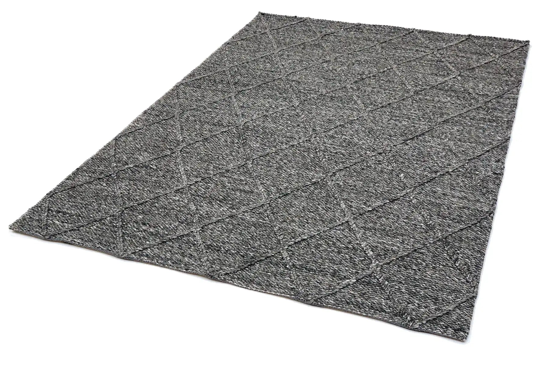 Asiatic coast diamond cd01 charcoal Grey Living Room Wool Rug.