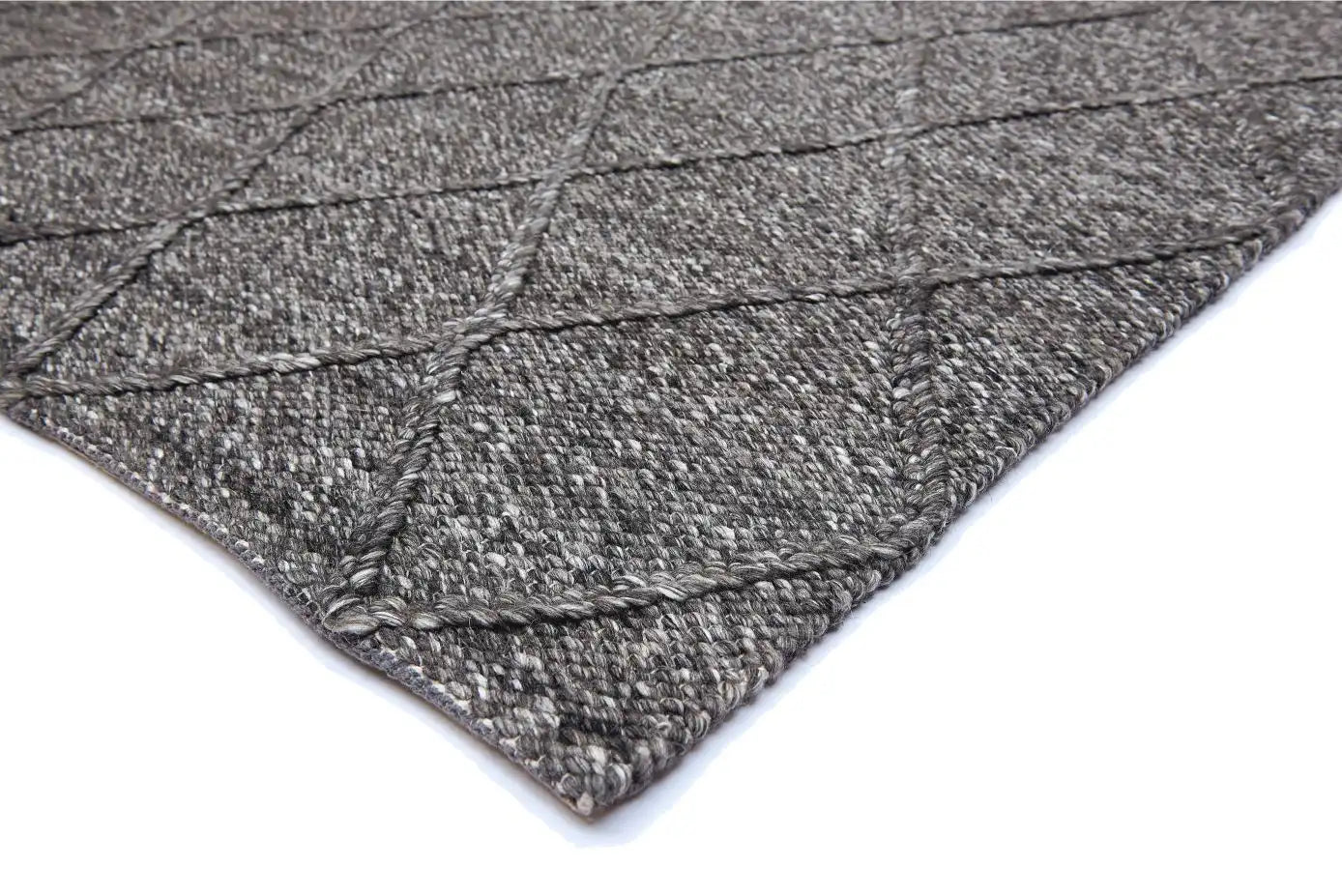 Asiatic coast diamond cd01 charcoal Grey Living Room Wool Rug.