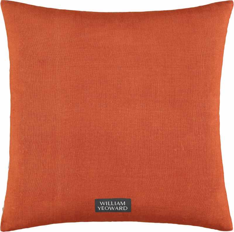 Coleridge Embellished Cushion by William Yeoward in Spice Orange