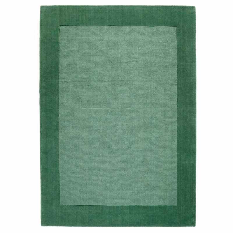 Colours Bordered Wool Rug in Green
