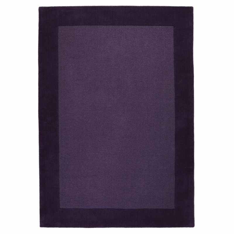 Colours Bordered Wool Rug in Purple