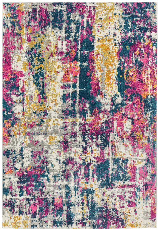 Asiatic colt cl01 abstract multi Multicoloured Living Room Geometric Rug.