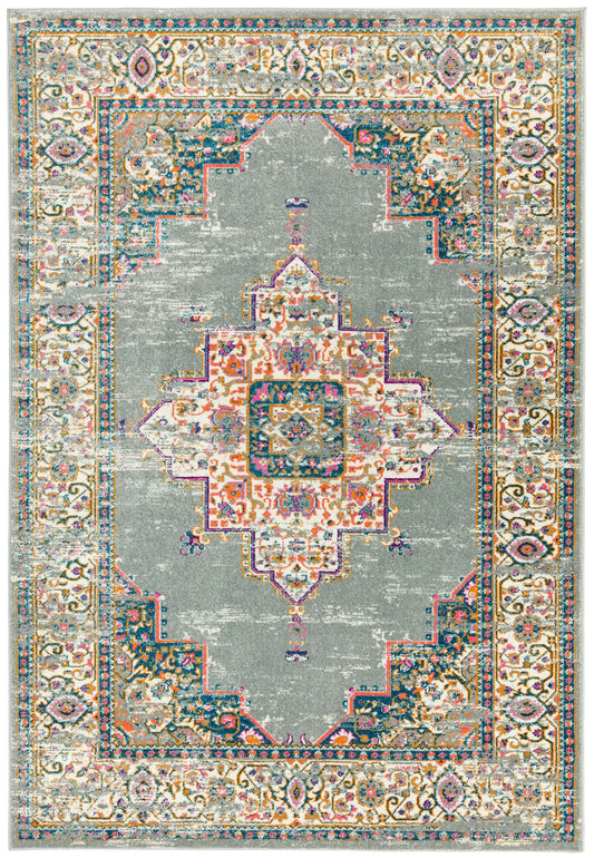 Asiatic colt cl02 medallion grey Grey Living Room Geometric Rug.