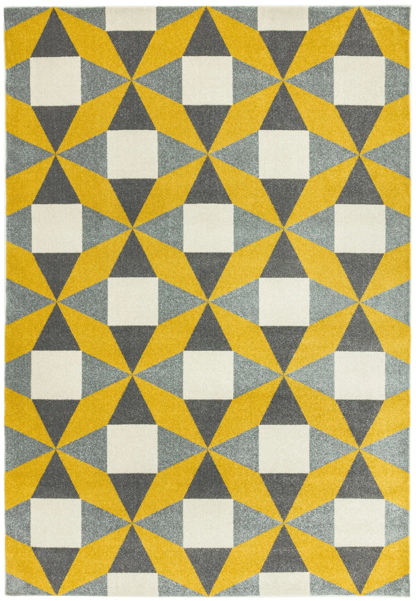 Asiatic colt cl14 fan mustard Yellow Living Room Geometric Rug.