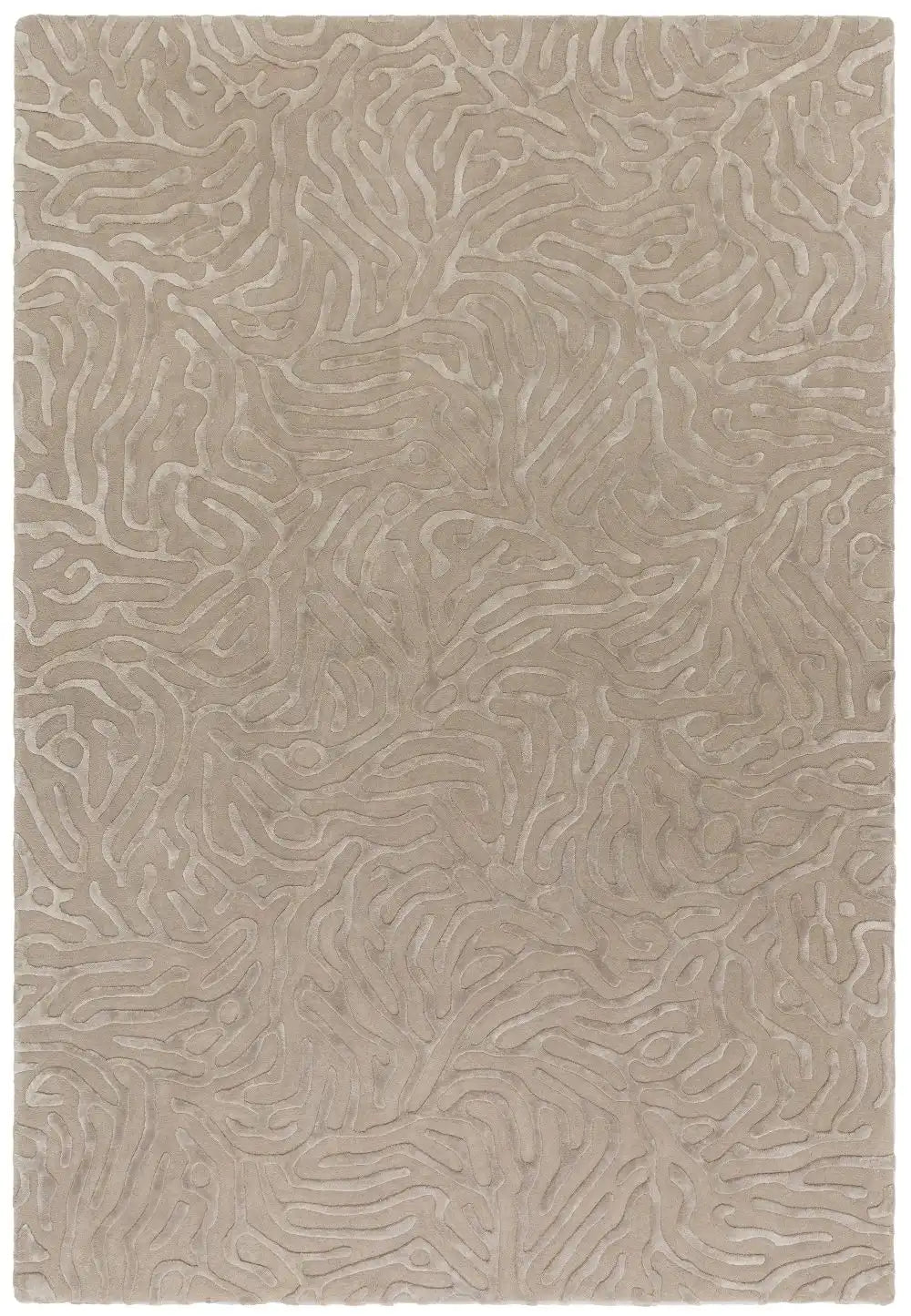 Asiatic katherine carnaby coral sand Beige Living Room Geometric Rug.
