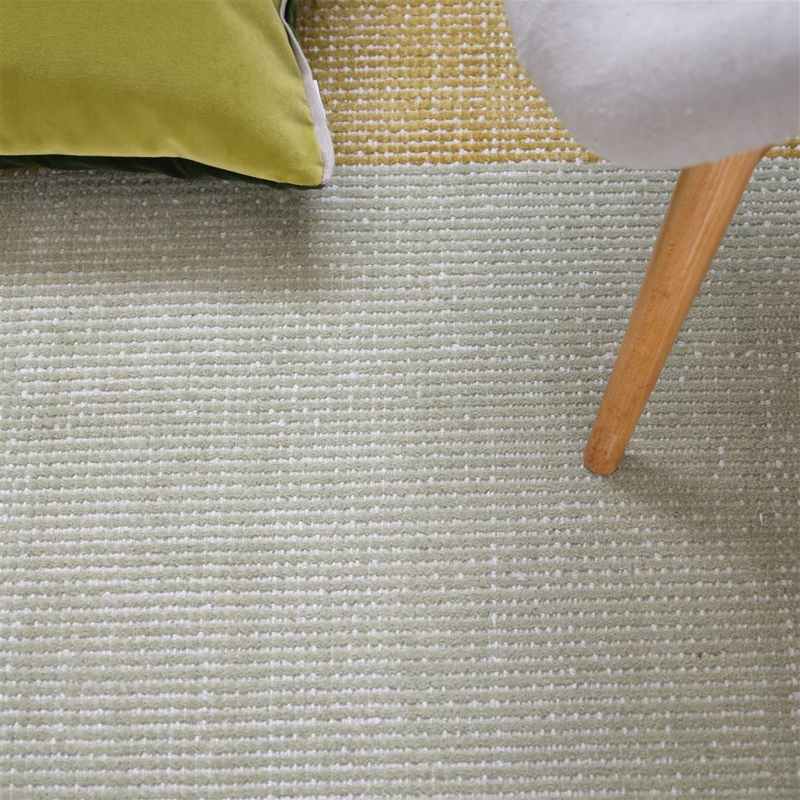 Indoor Outdoor Geometric Flatweave Cortez Rugs in Saffron Yellow by Designers Guild