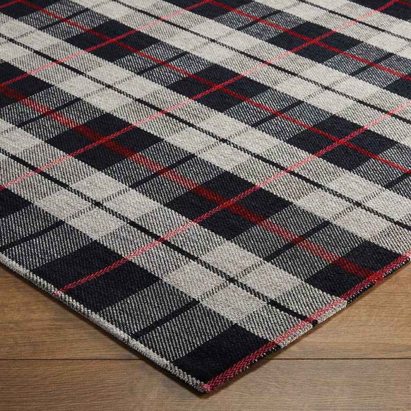 Cottage Washable Flatweave rugs 11E ini Black