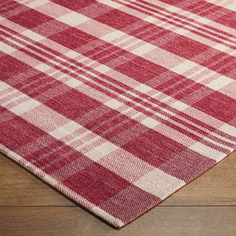 Cottage Washable Flatweave rugs 21S in Red