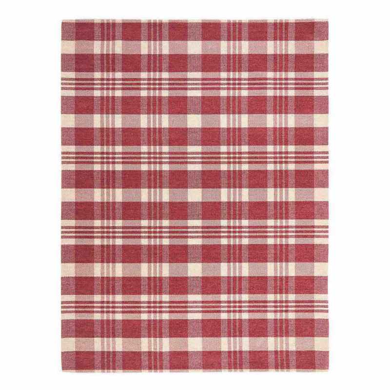 Cottage Washable Flatweave rugs 21S in Red