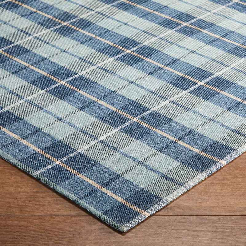 Cottage Washable Flatweave rugs 22G Blue
