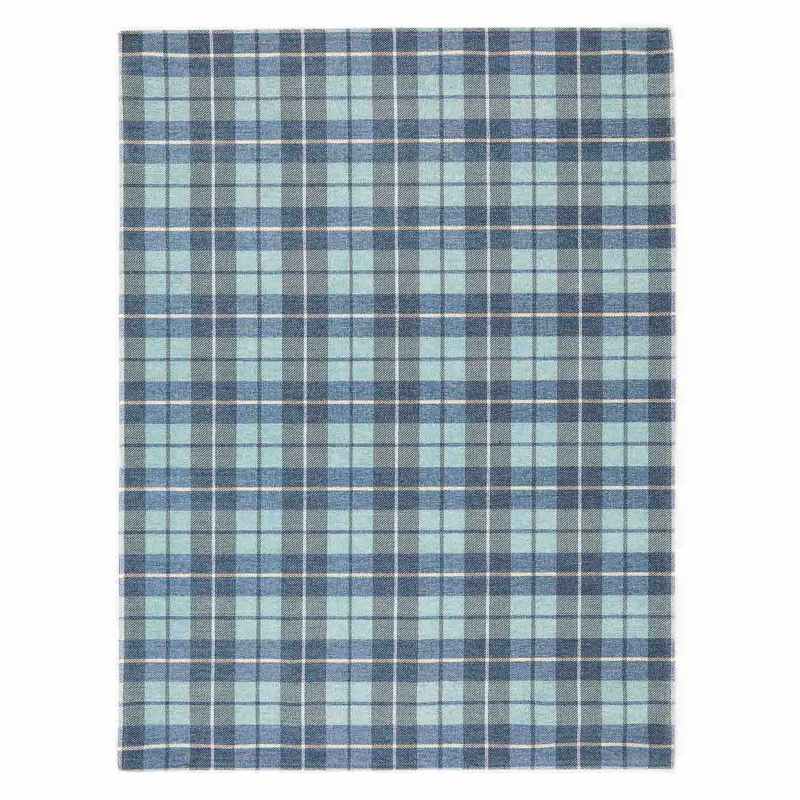 Cottage Washable Flatweave rugs 22G Blue