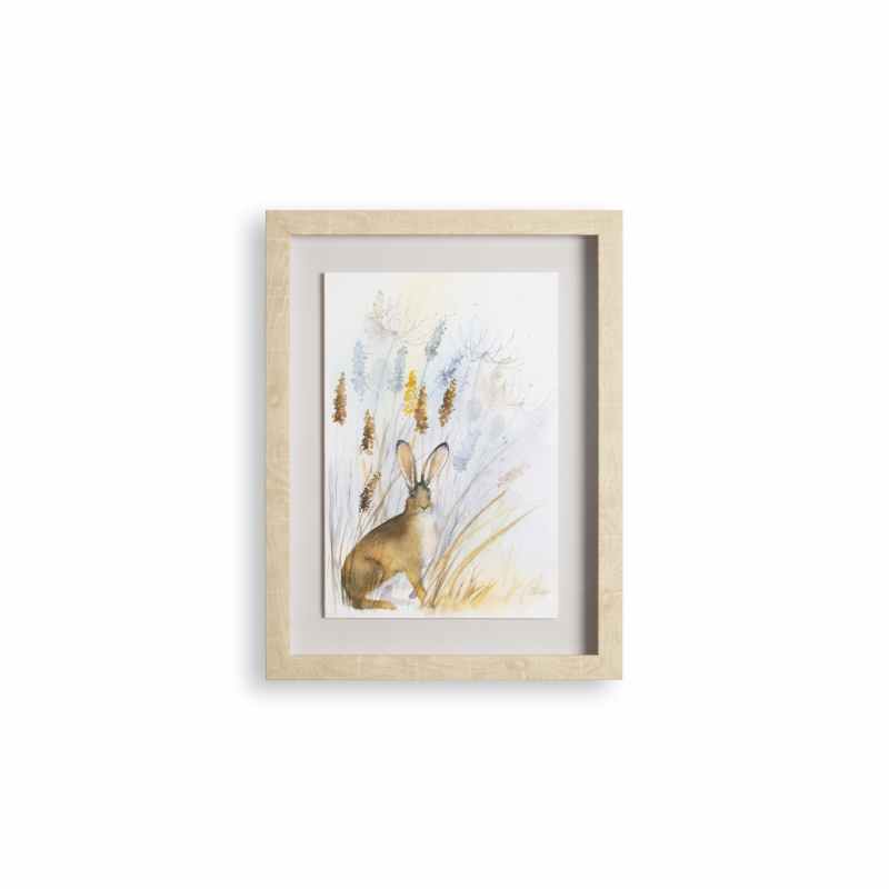 Country Hare Framed Print 115034 by Laura Ashley in Natural