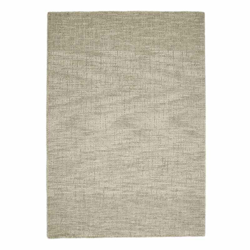 Country Tweed Plain Wool Rugs in Oyster