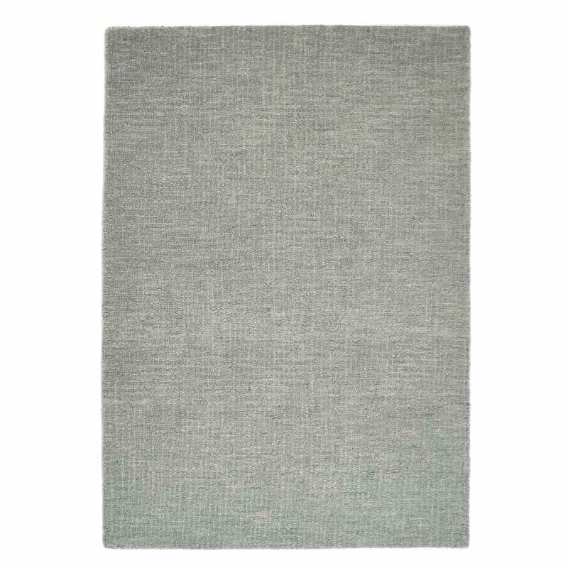 Country Tweed Plain Wool Rugs in Sea Mist Grey