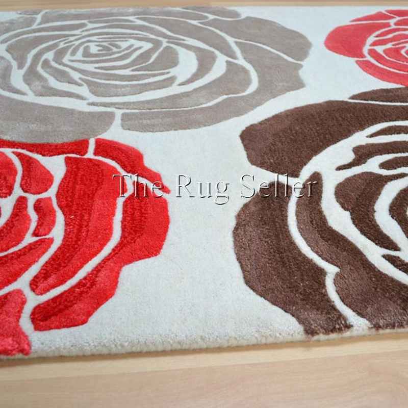 Chelsea Darcy Floral Wool Rugs in Cream