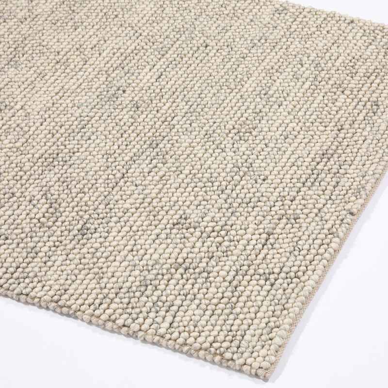 Delilah Mayfair Motted Pebble Wool Rugs in Cream