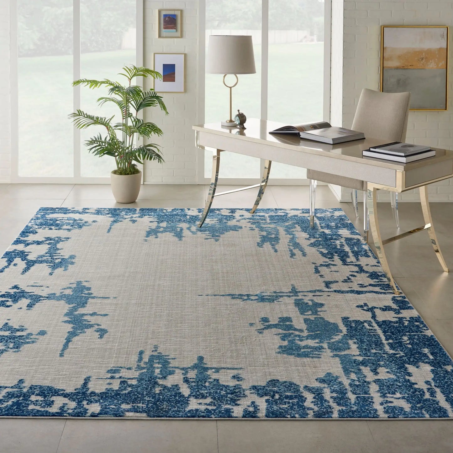 Etchings ETC04 Ivory Blue Rug RS