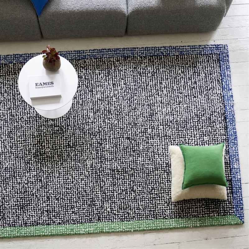 Elliottdale Border Wool Rug by Designers Guild in Charcoal Grey