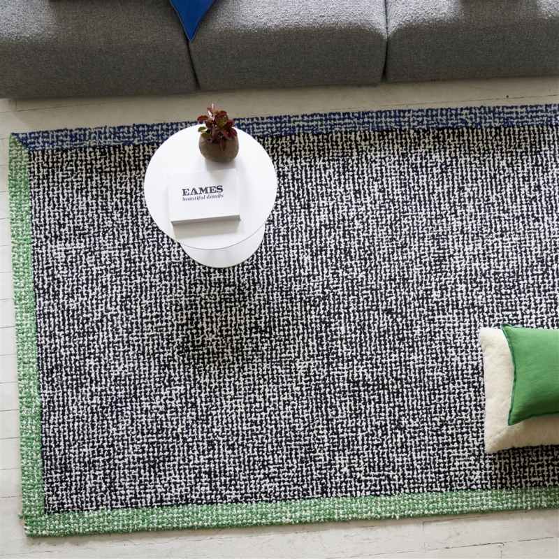 Elliottdale Border Wool Rug by Designers Guild in Charcoal Grey