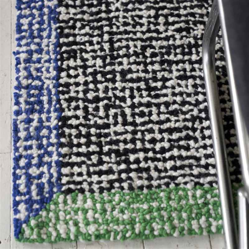 Elliottdale Border Wool Rug by Designers Guild in Charcoal Grey