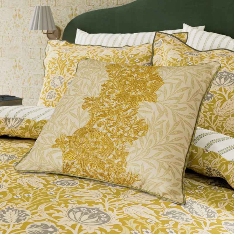 Elmcote Floral Bedding by Morris & Co in Sunflower Yellow