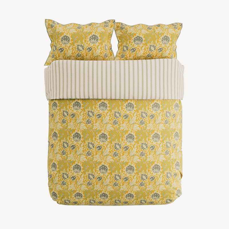 Elmcote Floral Bedding by Morris & Co in Sunflower Yellow