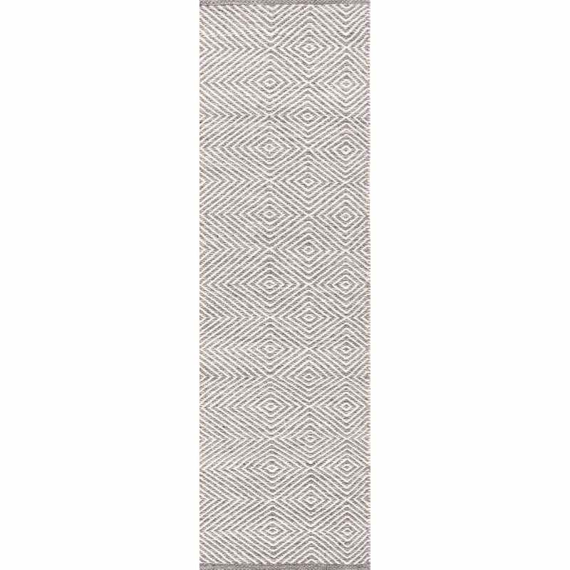 Estelle Flatweave Wool Hallway Runner in Sky Grey