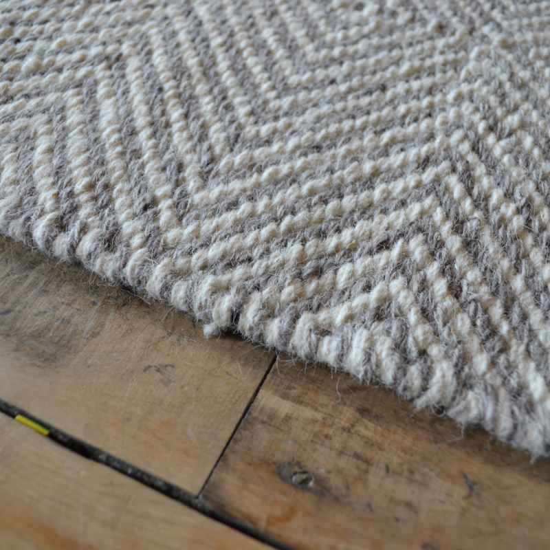Estelle Flatweave Wool Hallway Runner in Sky Grey