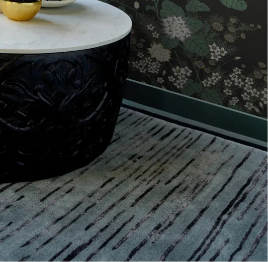 Slub Florence Broadhurst - Charcoal 039405 Rug