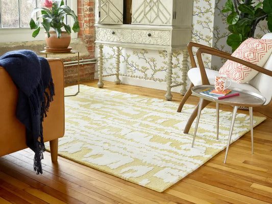 Waterwave Stripe Florence Broadhurst Citron 039906 Rug