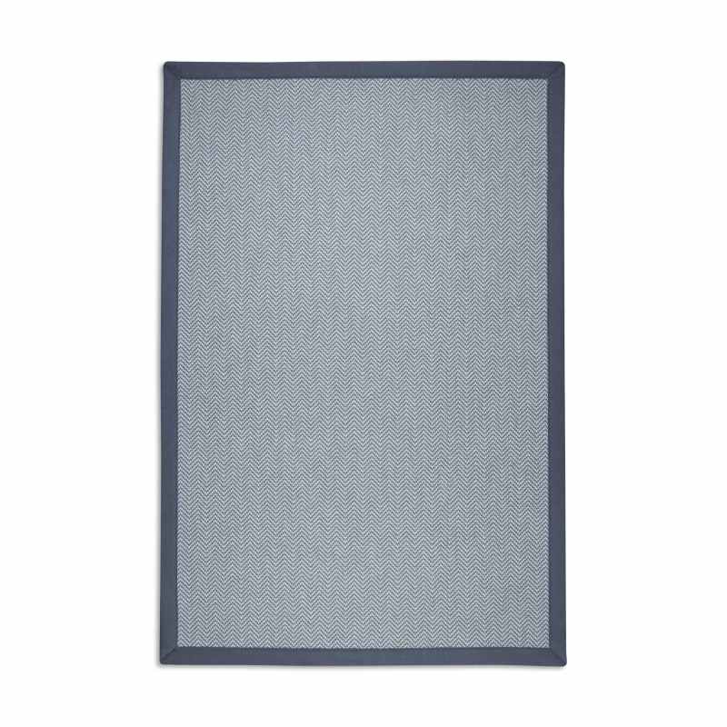 FWC Herringbone Dapple Natural Fibre Sisal Rugs With Faux Suede Border