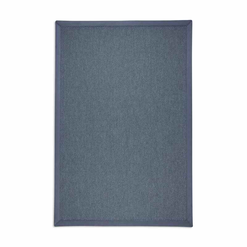 FWC Herringbone Witching Natural Fibre Sisal Rugs With Faux Suede Border