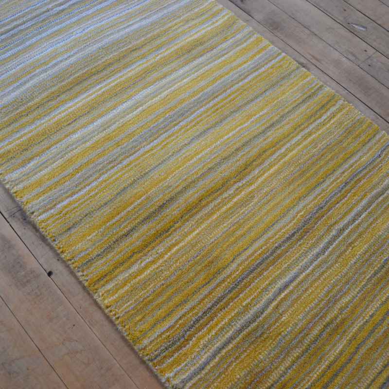 Origins Fine Stripes Wool Hallway Runner Rugs in Ochre