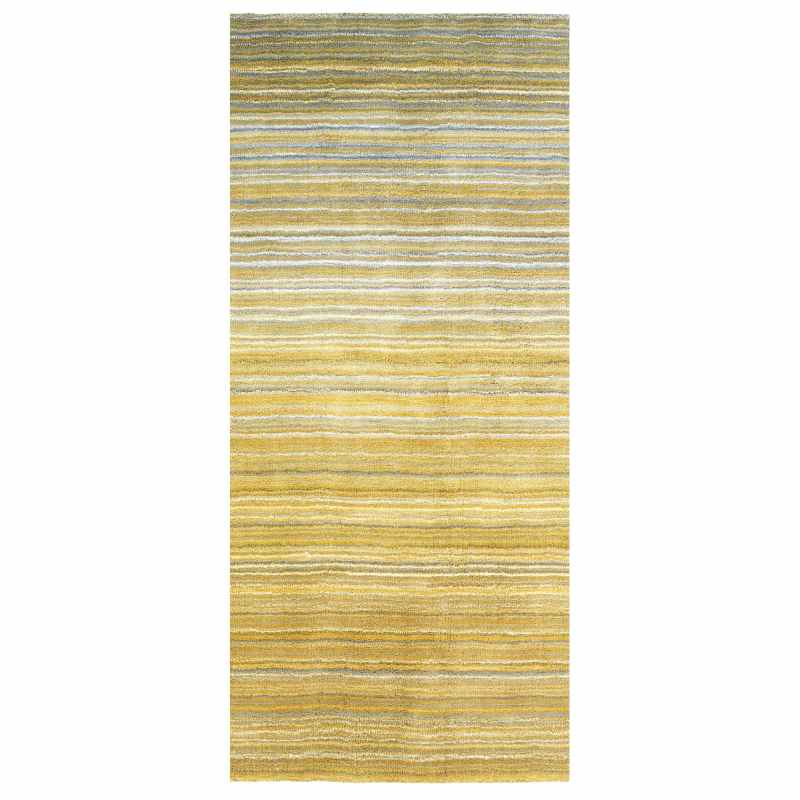 Origins Fine Stripes Wool Hallway Runner Rugs in Ochre