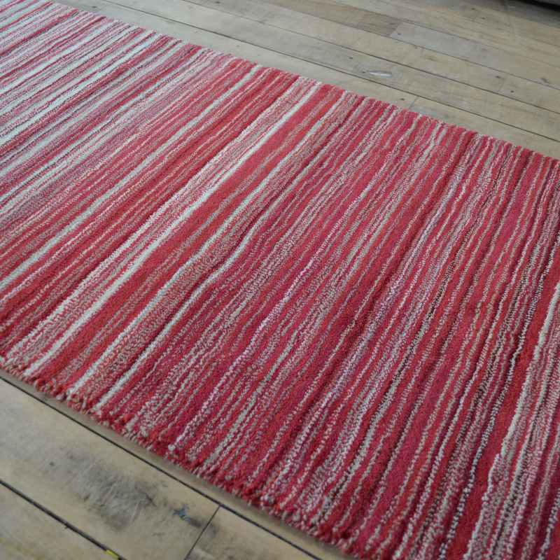 Origins Fine Stripes Wool Hallway Runner Rugs in Red