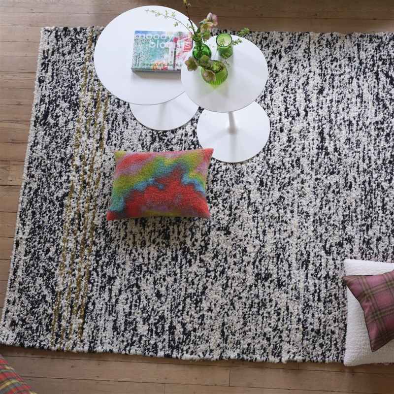Fontenoy Abstract Wool Rug by Designers Guild in Graphite Grey