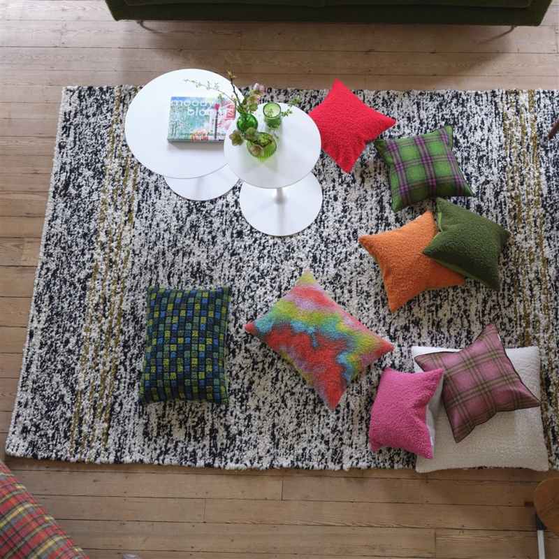 Fontenoy Abstract Wool Rug by Designers Guild in Graphite Grey