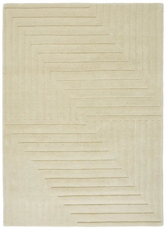 Asiatic form natural Beige  Wool Rug.