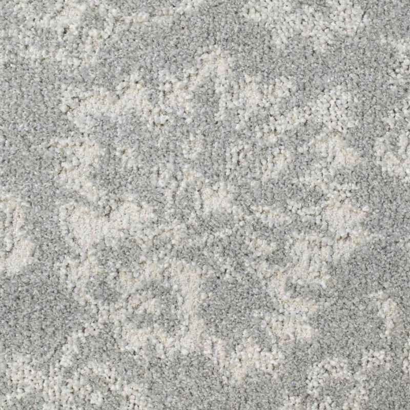 Geo 410004 2161 Traditional Medallion Rugs in Silver Grey