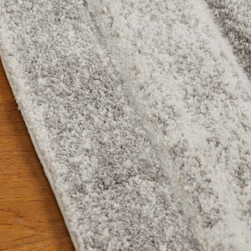 Gio 8022W Geometric Abstract Carved Rug in Grey