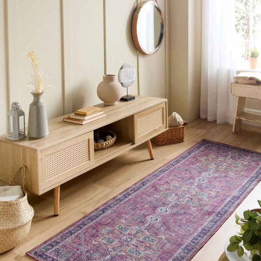 Granada Traditional Persian Runner Rugs in Ruby Red