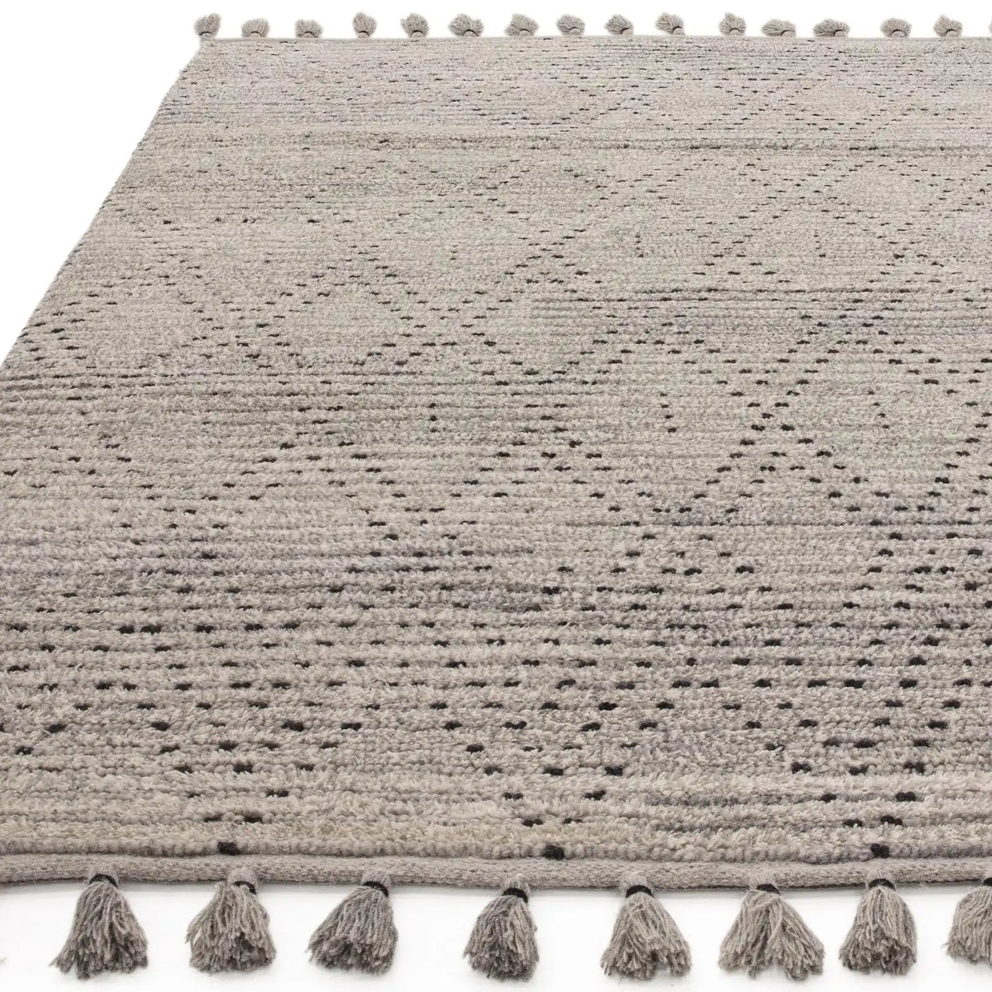 Asiatic nepal grey black diamond Grey Living Room Moroccan Rug.