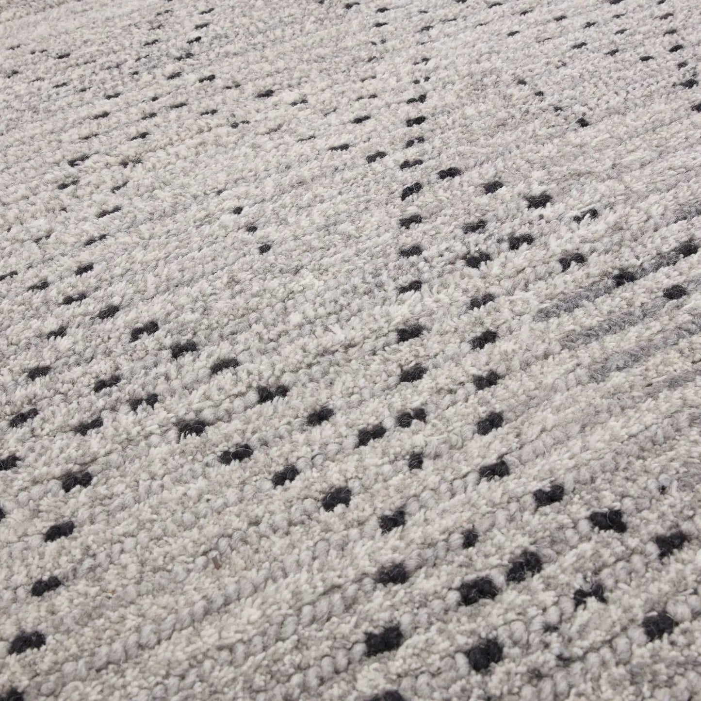 Asiatic nepal grey black diamond Grey Living Room Moroccan Rug.