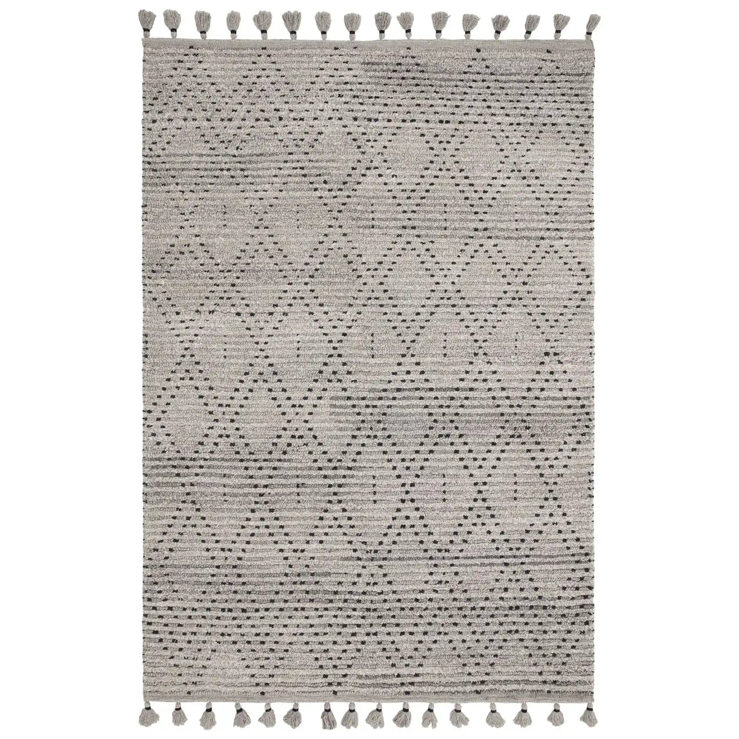 Asiatic nepal grey black diamond Grey Living Room Moroccan Rug.