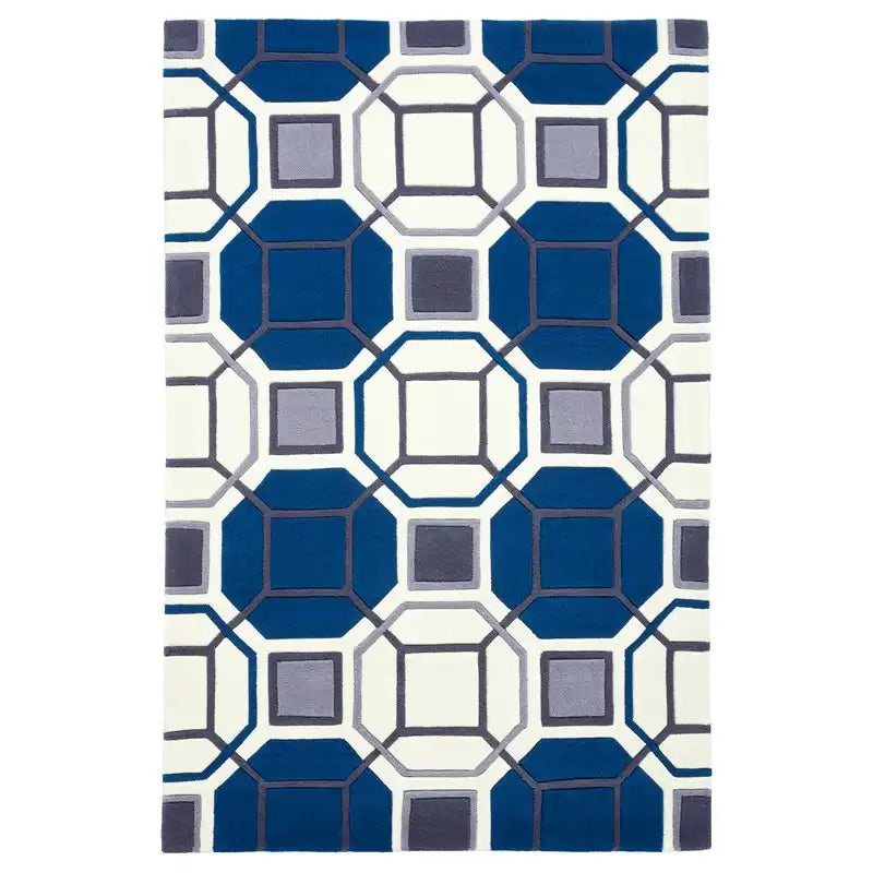 HK 9238 Ivory Navy Rug RS