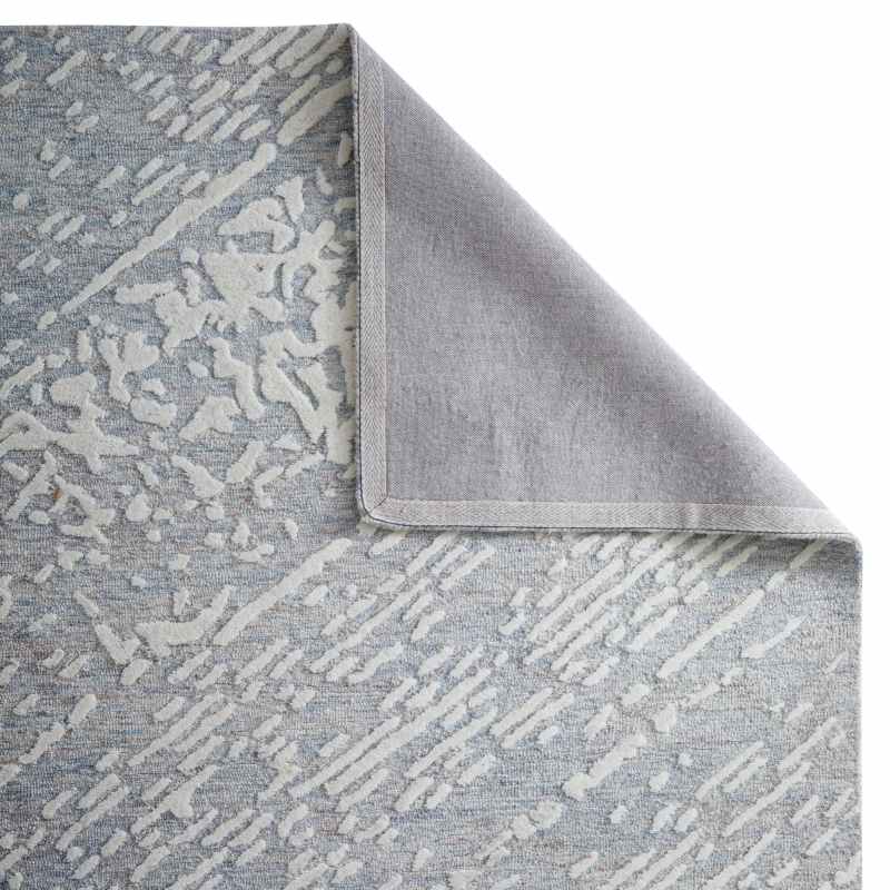 Hampton Tokyo Contemporary Abstract Wool Rug in Grey Ivory